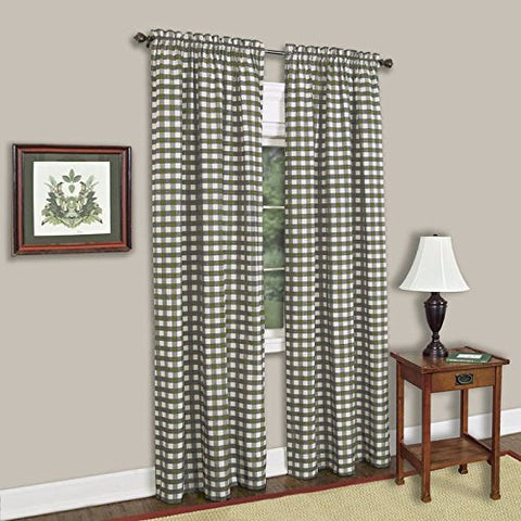 Park Avenue Collection Buffalo Check Panel - 42x63 - Sage