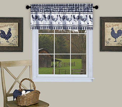 Ben&Jonah Collection Barnyard Window Curtain Valance - 58x14 - Navy