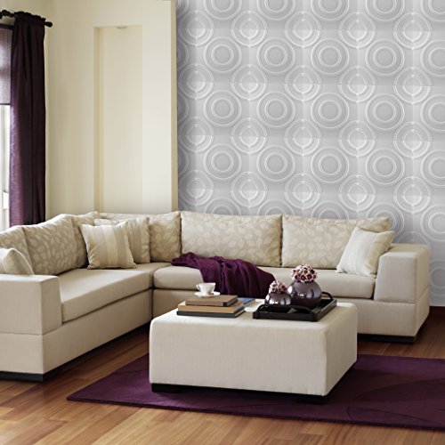 Ben&Jonah Collection Donny Osmond Circles 19.6x19.6 Self Adhesive Wall Tile - 10 Tiles/26.70 sq Ft.