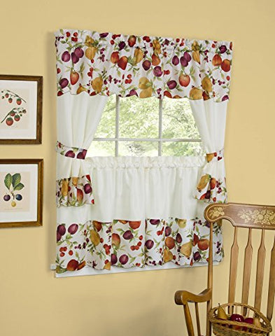 Fruit Explosion Kitchen Curtain Cottage Set (58 inch  x 36 inch )