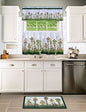 Ben&Jonah Collection Home Sweet Home Printed Tier and Valance Window Curtain set 58x24 Tier Pair and 58x13 Valance - Multi