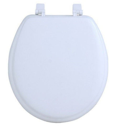 Traditional Elegance Elite 17 Inch Soft Standard Vinyl Toilet Seat - White