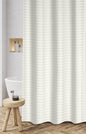 Royal Bath 100% Cotton Textured Stipes Shower Curtain (72" x 72") - Ivory