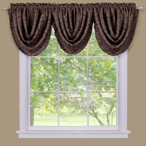 Traditional Elegance Sally Waterfall Valance - Brown