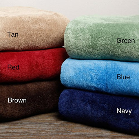 Ultra Plush Navy Design Full Size Microplush Blanket