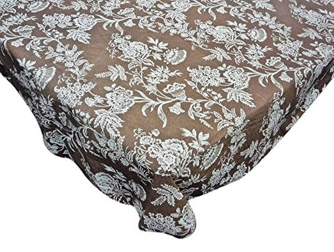 Park Avenue Deluxe Collection Park Avenue Deluxe Collection  inch Floral Cheer inch  52 inch  x 90 inch  Vinyl Flannel Backed Tablecloth