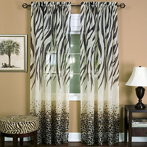 Ben&Jonah Collection Kenya Window Curtain Panel - 50x84 - Brown/Multi