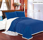Cozy Living Ultra Soft Reversible King Blanket with Sherpa Lining - Navy