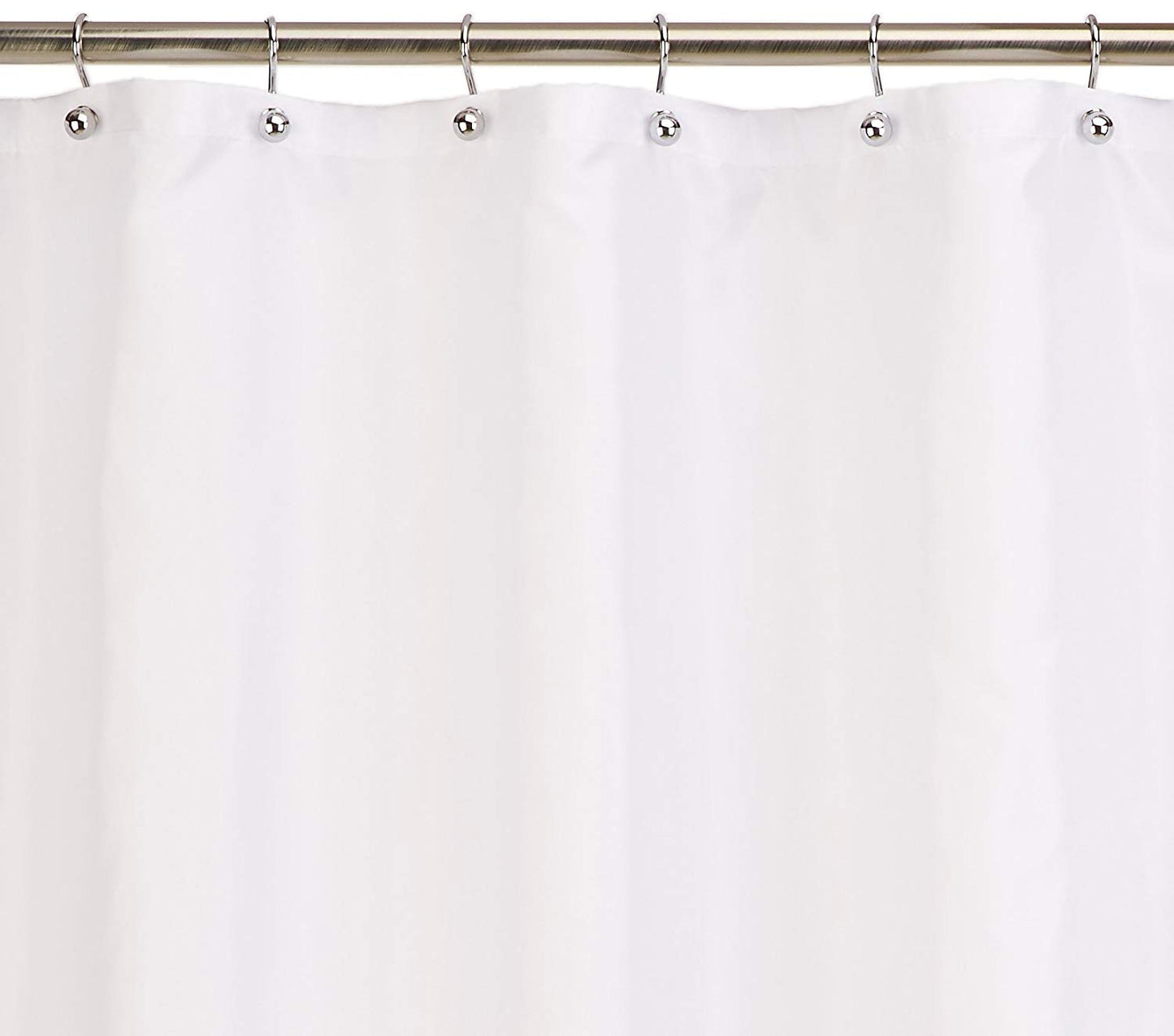 Royal Bath Extra Long Water Repellant Fabric Shower Curtain Liner with Weighted Hem (70 x 84) - Ivory