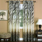 Savannah Collection Wild Safari Zebra and Leopard Print Sheer Panel in Brown (50 inch  x 63 inch )One Panel Only