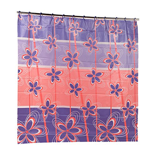 Park Avenue Deluxe Collection Park Avenue Deluxe Collection  inch Posy inch  PEVA Shower Curtain with Built-in Hooks