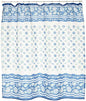 Seashell Fabric Shower Curtain in Ivory Size: 70 inch  x 72 inch  (Light Blue)