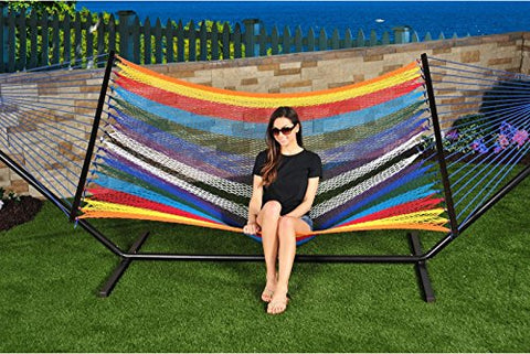 Patio Bliss Hammock Multicolor Cotton Rope - Multicolor