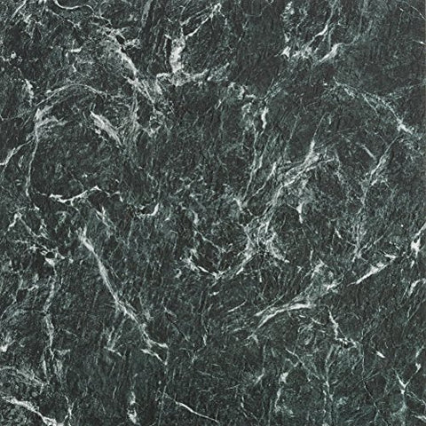Regal Collection Pack of 10 (18 inch  x 18 inch )Self Adhesive Natural Stone 2mm Thick Vinyl Tiles - Verde Green Marble