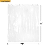 Ben & Jonah Extra Long and Heavy 10 Gauge PEVA Non-Toxic Shower Curtain Liner with Metal Grommets (72 inch  x 84 inch )