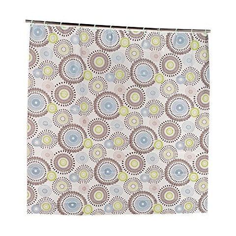 Park Avenue Deluxe Collection Park Avenue Deluxe Collection  inch Jasmine inch  PEVA Shower Curtain with Built-in Hooks