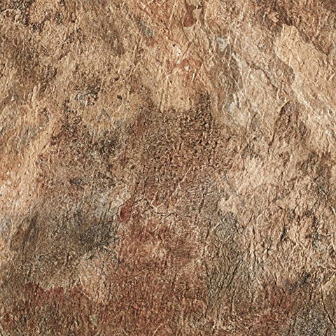 Regal Collection Pack of 10 (18 inch  x 18 inch ) Self Adhesive Natural Stone 2mm Thick Vinyl Tiles - rustic Copper Slate