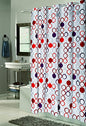 Royal Bath Easy On No Hooks Needed Stall Size (54 inch  x 78 inch ) Fabric Shower Curtain with Built in Hooks - Bohemia