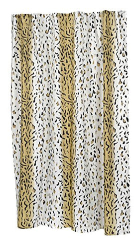 Wild Selva Panther Design Extra Long Fabric Shower Curtain Size: 70 inch  x 84 inch 