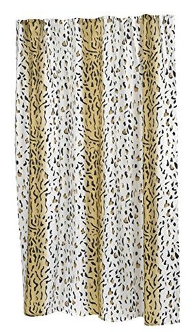 BenandJonah Collection Fabric Extra Long Shower Curtain 70 x 84 inch  Panther Design