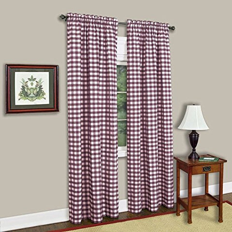 Park Avenue Collection Buffalo Check Panel - 42x63 - Burgundy