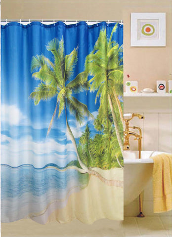 Royal Bath Tropical Paradise  Fabric Shower Curtain - 71" x 71"