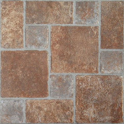 Traditional Elegance Madison Brick Pavers 12x12 Self Adhesive Vinyl Floor Tile - 20 Tiles/20 sq. ft.