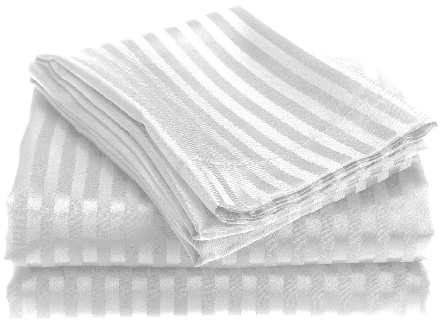 1800 Series Embossed Egyptian Striped Sheet Set