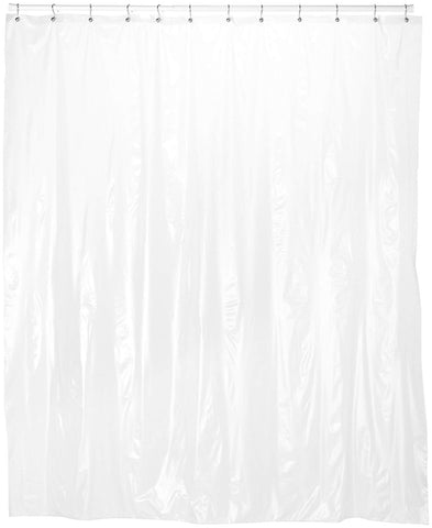 Royal Bath Extra Long 5 Gauge Vinyl Shower Curtain Liner With Metal Grommets In Frosty Clear, Size 72 Wide x 78 Long