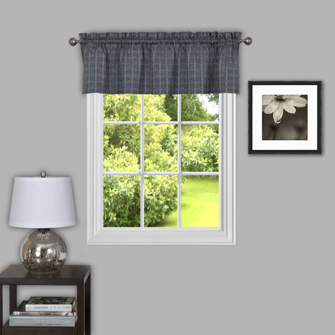 Traditional Elegance Fionna 58x14 Window Curtain Valance - Grey