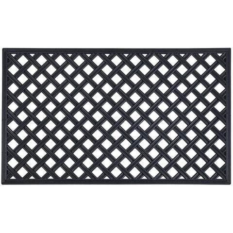 Traditional Elegance Wrought Iron Rubber Mat 18x30 - Lattice