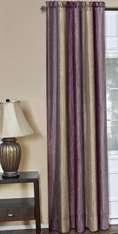 Traditional Elegance Ombre Window Curtain Panel 50x84 - Aubergine