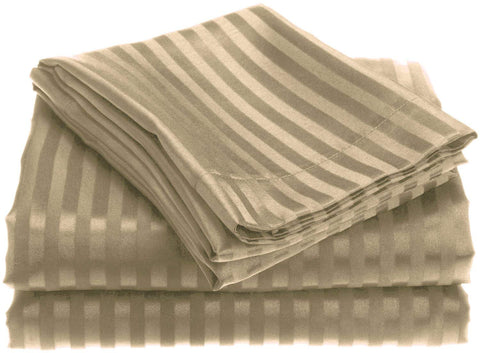 1800 Series Embossed Egyptian Striped Sheet Set