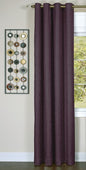 Traditional Elegance Trinia - Lined Grommet Window Curtain Panel - 50x63 Aubergine