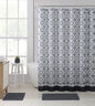 Royal Bath Retro Snowflake Embossed Microfiber Fabric Shower Curtain - 72" x 72"