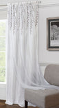 Traditional Elegance Flora Rod Pocket Window Curtain Panel - 42x63 - White