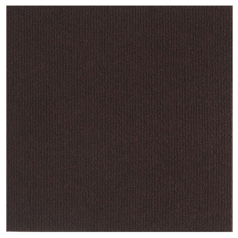 Traditional Elegance Madison 12x12 Self Adhesive Carpet Floor Tile - 12 Tiles/12 sq. Ft. - Brown