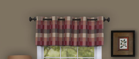 Traditional Elegance Yale - Valance w/10 Sm Grommets - 58x14 Burgundy