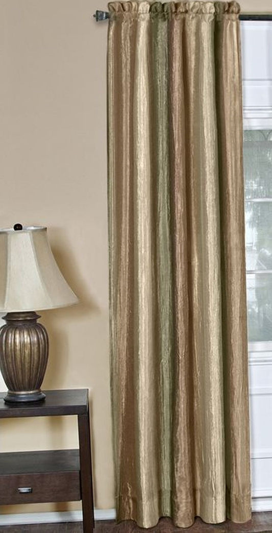 Traditional Elegance Ombre Window Curtain Panel 50x63 - Earth