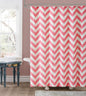 Royal Bath Pink Chevron Embossed Microfiber Fabric Shower Curtain - 72" x 72"