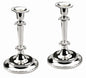 Ben and Jonah Elegant Sabbath/Shabbos Silver Plated Candlesticks- 7.5"H-Highly Polished