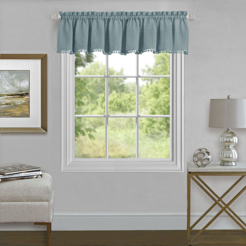 Traditional Elegance Olivia Window Curtain Valance 52x14 - Aqua