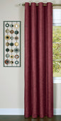 Traditional Elegance Trinia - Lined Grommet Window Curtain Panel - 50x63 Burgundy