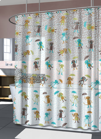 Royal Bath Raining Cats and Dogs PEVA Non-Toxic Shower Curtain (70" x 72")