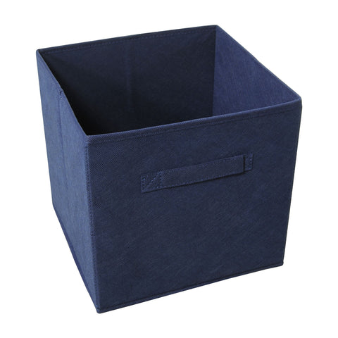 Traditional Elegance Collapsible Storage Bins - Navy - 4 Bins Per Pack