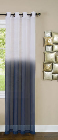 Traditional Elegance Essentia Window Curtain Panel - 52x84 - Blue