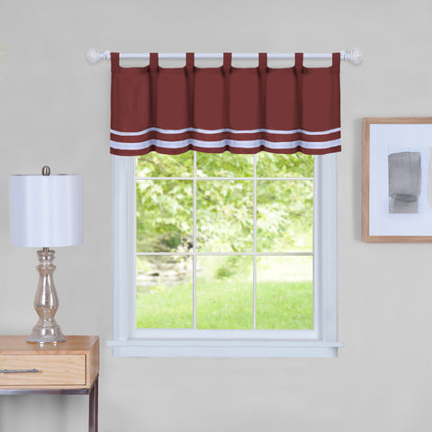 Traditional Elegance Bismark Window Curtain Valance - 58x14 - Burgundy