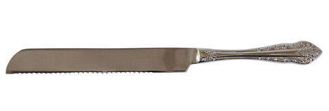 Ben and Jonah Challah Bread Knife- Antique Baroque-Silver Finish-12"L