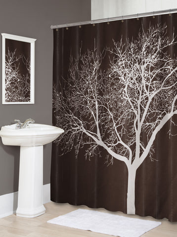 Royal Bath Chocolate Tree of Life Fabric Shower Curtain (70" x 72")