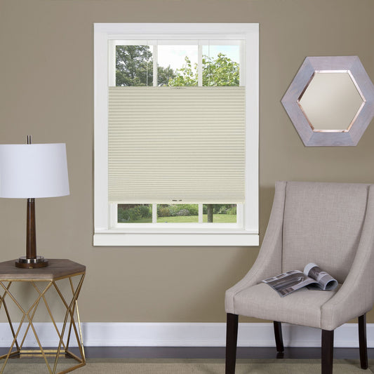 Traditional Elegance Top Down-Bottom Up Cordless Honeycomb Cellular Shade 35x64 Alabaster
